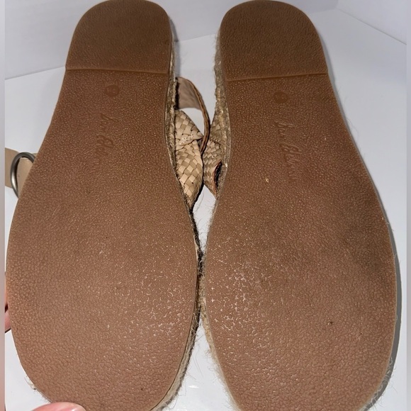 Sam Edelman Dakota Platform Sandal Natural 10.5 Woven Buckle Closure Wrap Ankle - Picture 7 of 8